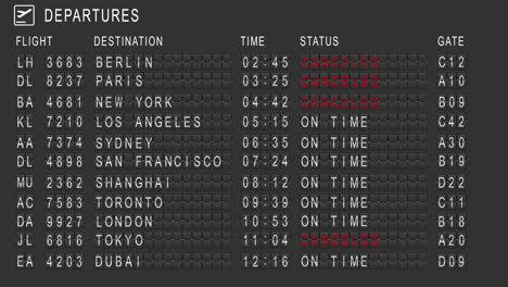 A-departure-board-with-international-flights-at-the-airport-changes-the-status-of-the-flight-to-Canceled