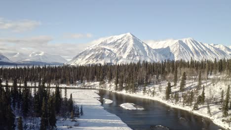 Drone-shot-of-Yukon-Mountains