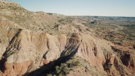An-orbit-aerial-shot-of-a-high-point-area-in-palo-duro-canyon