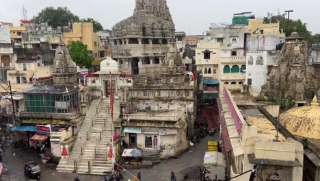 View-Of-Jagdish-temple-On-Rainy-Overcast-Day-In-Udaipur