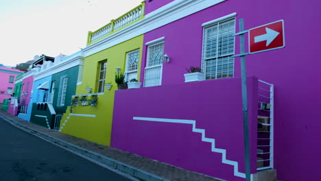 Iconic-Bo-Kaap--colorful-homes-in-Cape-Town;-tilt-up