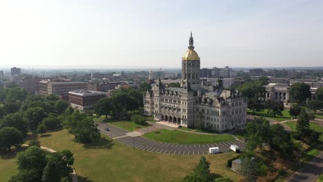 4K-Connecticut-Capitol-Aerial-Circle-left-to-right