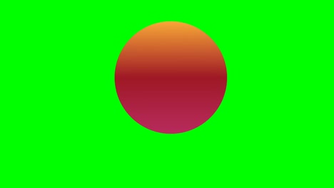 Animation-Motion-graphics-bouncing-ball-gradient-circle-on-green-screen