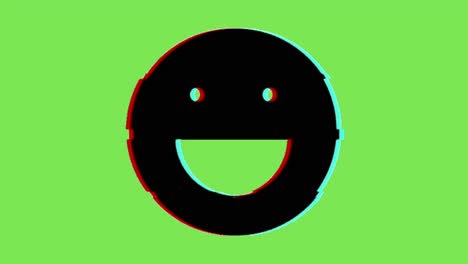 Glitchy-Smiley-Gesichtsanimation-Grüner-Bildschirm-4k