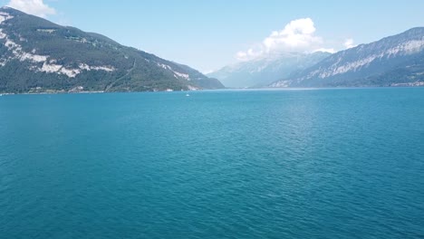 Flying-over-beautiful-Swiss-blue-lake