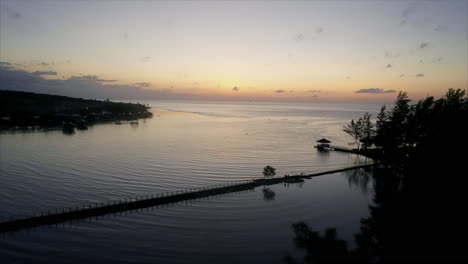 AERIAL:-Sunset-in-caribbean-island