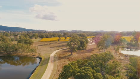 Drone-aerial-at-Winery-calm-autumn-day