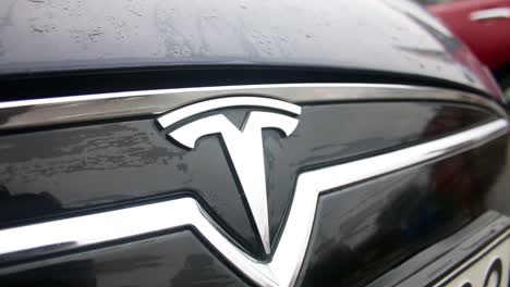 Schwarzes-Tesla-Modell-Elektroauto-Nach-Dem-Regen
