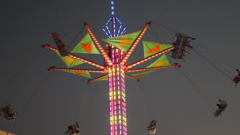 Swings-at-Cleveland-County-Fair-in-Shelby-NC-at-night-in-the-fall-of-2018