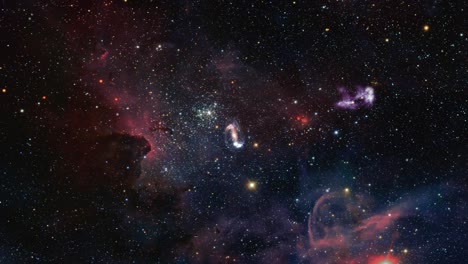 Movimiento-Hacia-Adelante-Pasando-Estrellas-Y-Galaxias