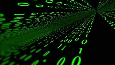 3D-animation-Matrix-of-green-binary-numbers-on-black-scrolling-to-vanishing-point