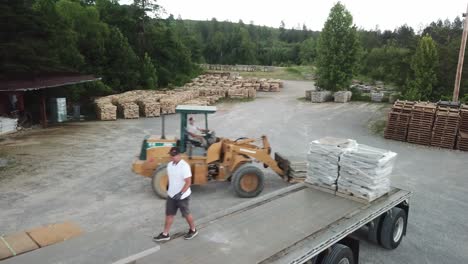Building-stone-loaded-onto-truck