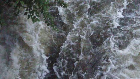Slow-Motion-Fast-Water-Stream,-river-stream