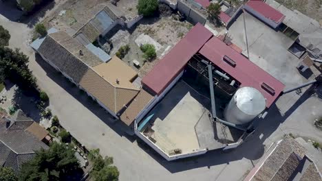 Aerial-overhead-view-of-an-oil-factory-in-the-south-of-Spain
