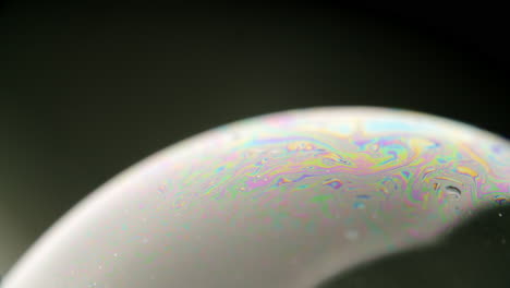 Macro-shot-of-rainbow-colored-liquid-on-a-sphere
