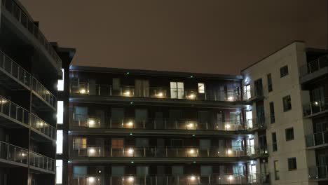 Timelapse-of-a-small-condo-at-night,-with-the-room-lights-being-switched-off