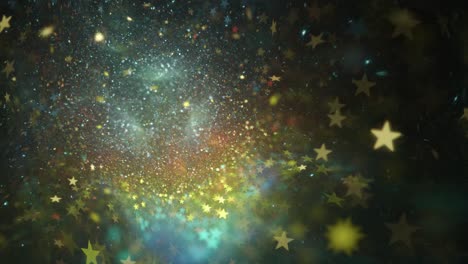 Multi-colored-stars-moving-around