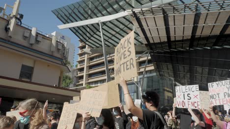Protesta-De-Blm-Durante-Covid-19,-Brisbane,-Australia