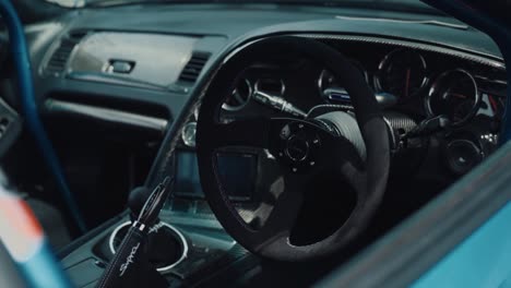 Sliding-Shot-of-Modified-Interior-and-Racing-Wheel-of-Toyota-Supra