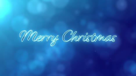 Merry-Christmas-type-write-on-bokeh-blue