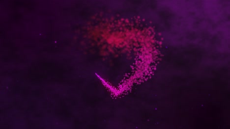 Glamour-purple-pink-particles-heart-background-Saint-Valentineâ€™s-Day