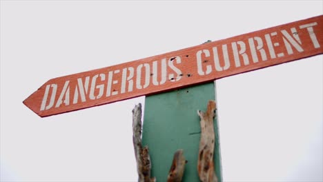 "dangerous-corrent"-wood--sign-hawaii-waimea-bay