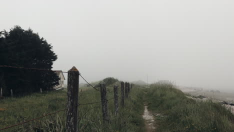 Windy-and-foggy-coast-in-normandy