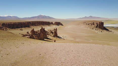 Aerial-view-of-Tara's-Cathedrals-in-Atacama-Desert