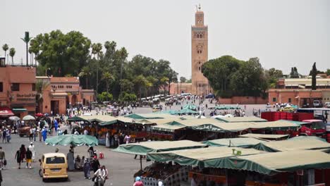 Busy-day-in-the-market-place-of-Jemma-el-Fna-Marrakesh-Morroco