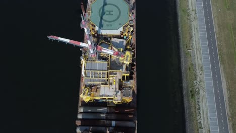 Power-rig-in-maintenance-recorded-from-above-in-the-port-of-Rotterdam