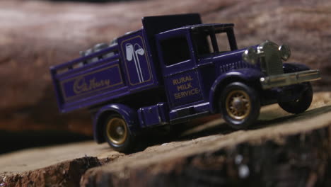 Purple-miniature-rural-milk-service-truck