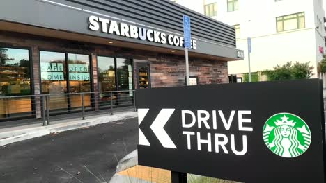 DRIVE-THRU-Starbucks-Coffee-shop-in-San-Jose,-California