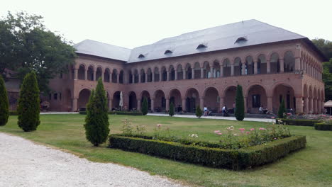 Mogosoaia-palace,-restarurant-area-4k,-Romania