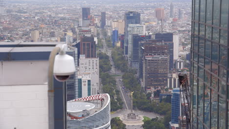 Aerial-view-of-the-Reforma-Avenue-in-Mexico-City