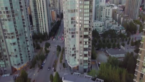 Aerial-Shot-of-Building-being-Revealing-from-the-Ground-as-Camera-Moves-Up