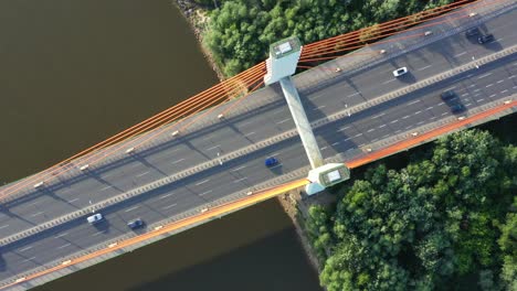 Aerial-View-of-Traffic-on-highway-road