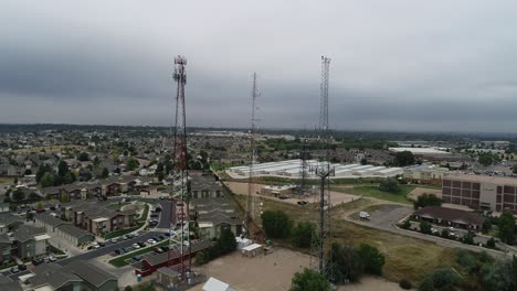 Radio-towers-shot-by-drone-during-an-ominous-cloudy-storm
