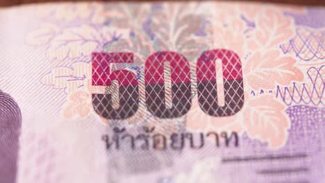 Moneda-Oficial-Nacional-Del-Baht-De-Tailandia---Macro-Rey-Bhumibol-Adulyadej-En-La-Casa-Real-De-Chakri-Vestido