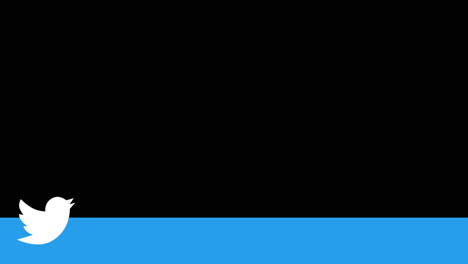 Twitter-lower-third-with-blue-bar-and-overlapping-logo,-isolated