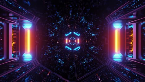 3D-Raumfahrt-Von-Der-Dunkelheit-Ins-Licht-Entlang-Einer-Animierten-Tunnelschleife
