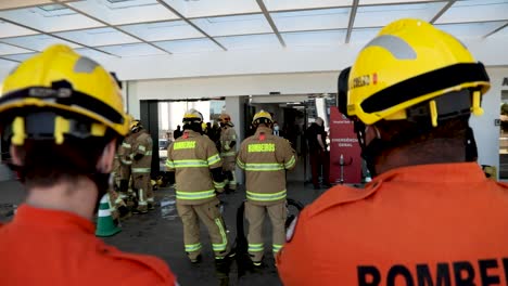 Firefighters-respond-to-a-fire-at-a-COVID-19-treatment-hospital-in-Brasilia,-Brazil