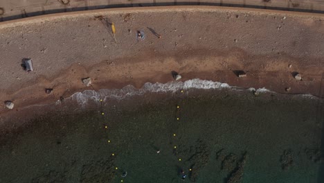 Low-tide-waves-at-Princess-Beach-Eilat-Israel-aerial