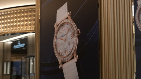Chopard-diamond-watch-advertisement-sign-inside-luxury-watch-shop
