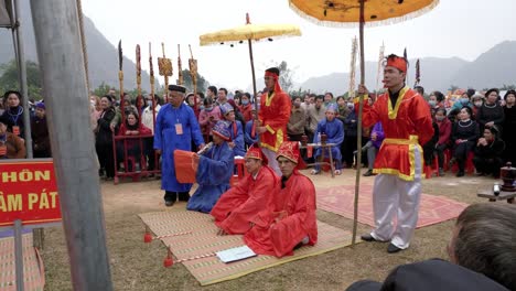People-are-praying-for-a-better-future-at-the-Long-Tong-festival-held-in-Bac-Son-town,-Lang-Son-province,-Vietnam