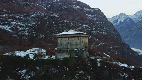 Verres-Castle-in-Northern-Italy-captured-by-drone
