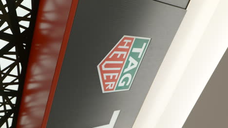VERTICAL-Stylish-TAG-HEUER-branding-display-advertisement-in-Barcelona-wristwatch-boutique