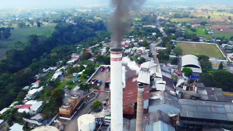 spectacular-aerial-view-with-drone-over-sugar-industry-factory-on-Providencia,-Veracruz,-Mexico