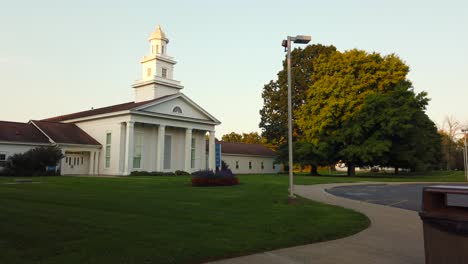 Chapel-or-church-at-the-Historic-site-at-the-Peter-Whitmer-Farm-location-in-New-York-in-Seneca-County-near-Waterloo-Mormon-or-The-Church-of-Jesus-Christ-of-Latter-day-Saints