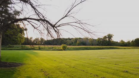 Field-behind-the-Historic-site-at-the-Peter-Whitmer-Farm-location-in-New-York-in-Seneca-County-near-Waterloo-Mormon-or-The-Church-of-Jesus-Christ-of-Latter-day-Saints