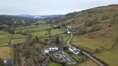 Small-rural-town-of-Troutbeck,-near-Windermere